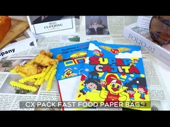 カスタム印刷 ロゴ 持ち帰り 紙袋 ファーストフード パッケージ フレンチフライバーガー