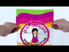 カスタム印刷 凍結食品のアイスクリームのための透明の窓を持つ密封されたプラスチック包装袋