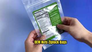 ナッツとドライフルーツ用のカスタムジップロックバッグ