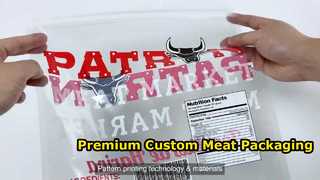 生肉用カスタム食品グレード真空ジッパーバッグ