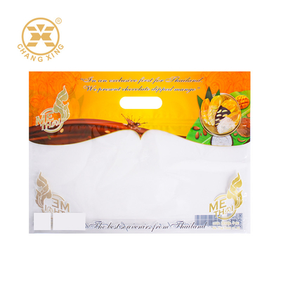 Gravure printing OEM ODM Transparent Food Packaging Bags Bopp Plastic Bags With handle
