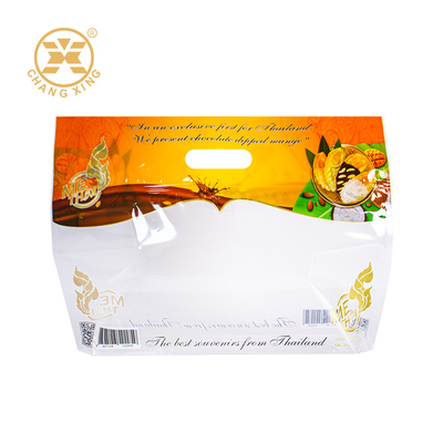 Gravure printing OEM ODM Transparent Food Packaging Bags Bopp Plastic Bags With handle
