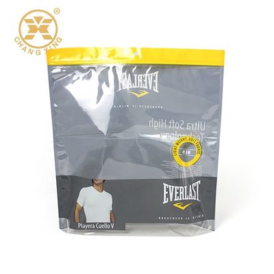 250g Underwear Custom Frosted Garment Packaging Bags Zip Lock For Clothing