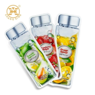 Three Sides  Facial Mask  Aluminum Foil Bags Cosmetic Pouch Packaging AL PE