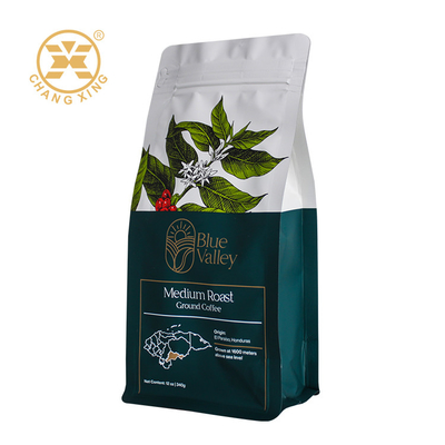 カスタム Ziplock フラットボトムコーヒーバッグ スタンドアップ ザイパーコーヒーバッグ 250g 500g 1kg