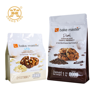 パーソナライズド フラットボトム クッキーパッケージング バッグ スタンドアップ バッグ チョコレートチップ ザイパー 食品パッケージング バッグ