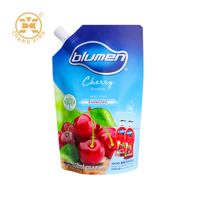 500ml 1L液体石鹸スパウトポーチ洗剤パッキングポーチカスタム印刷液体ハンドサニタイザー包装袋スパウト付き