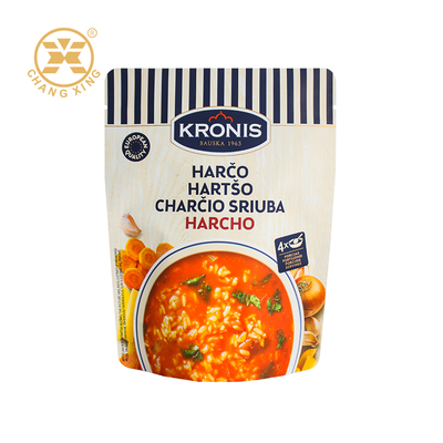 カスタム印刷食品包装袋食品グレードラミネートヒートシールスタンドアップバッグ、肉、魚、米、スープ用