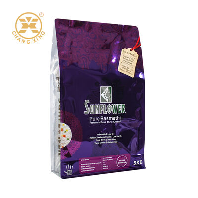 カスタム プラスチック バスマティ 米包装袋 リセーラブル ザップロック ポケット 印刷 米袋 5kg