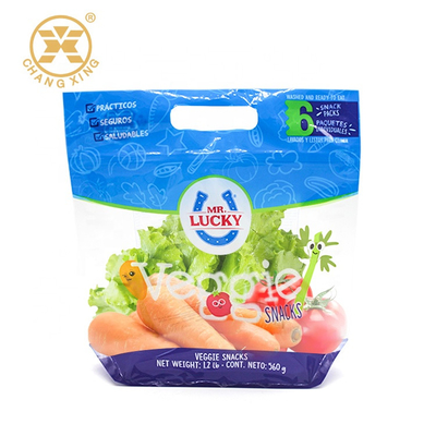 BOPPのプラスチック ピン ホールの空気解放はジッパーの野菜フルーツ袋が付いている袋を立てる