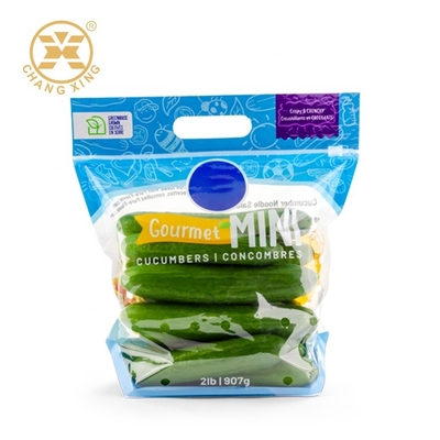 Ziplockkの穴があいた野菜パッキングは袋の上の1kg Resealable立場を袋に入れる
